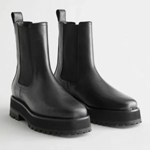 Chunky Square-toe Boots